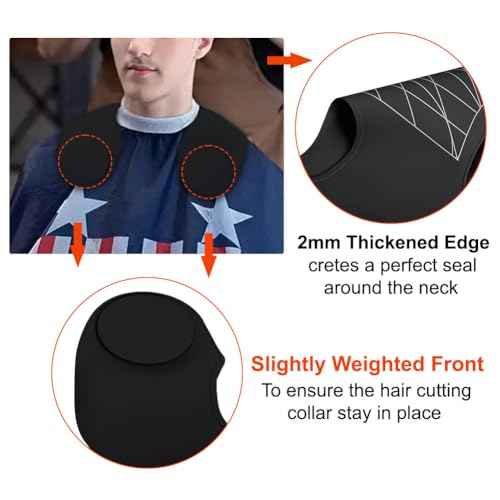 Silicone Hair Cutting Guide Collar - Waterproof Cutting Mat for Hair Stylist - Hair Cutting Cape
