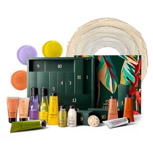 natura - Brazilian Beauty Advent Calendar ? 12-Piece Holiday Gift Set with Body Care, Hand Creams, Shower Gels & Hair Care Minis ? Vegan & Sustainable Beauty from the Amazon ($104 value)