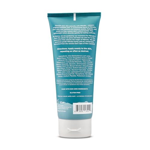MELORA Manuka Honey Body Lotion (7oz), Moisturizing Lotion with Soothing Manuka Honey & Oil for Dry, Very Dry, Sensitive, or Aging Skin ? Cream Moisturizer for Women & Men