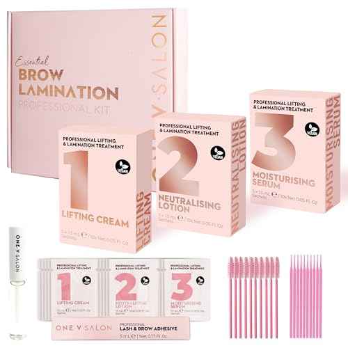 One V Salon Essential Brow lamination professional kit - Instant Lift for Brows ? Vegan, Long-Lasting ? complete kit with sachets, tools(Multicolor-2)