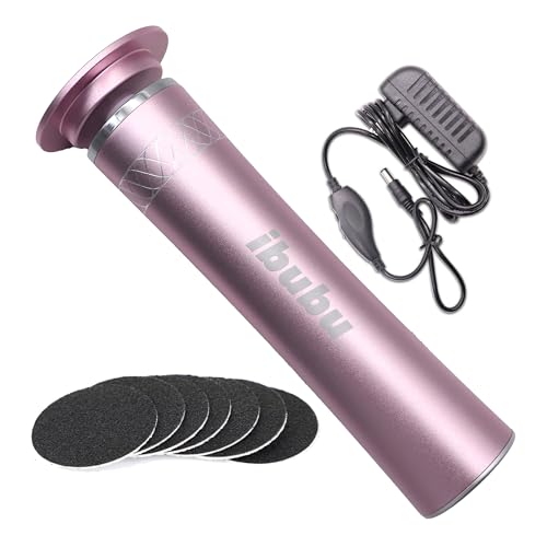 Upgrade Electric Feet Callus Remover Professional Powerful Foot File Pedicure Grinder Sanders 24V Power 1200RPM Speed Adjustable for Dead Dry Crack Skin Calluses (Pink)