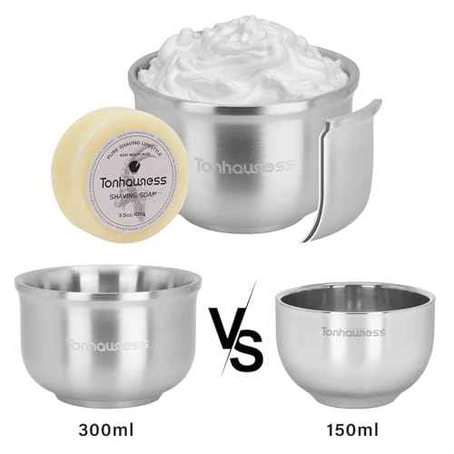 Shaving Brushes Kit For Men, 4 In 1 Shaving Brush Set Includes Badger Hair Shave Brush, Stainless Steel Shaving Bowl, Shaving Stand and Soap