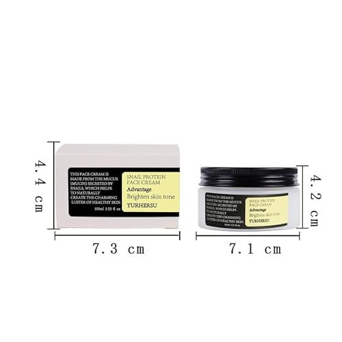 Korean Snail Mucin 93% Moisturizing Cream, Collagen Lifting & Firming Cream, Daily Facial Repair Gel for Dry/Sensitive Skin, Anti-Wrinkle Face Firming, Hydrating Serum Shrink Pores Acne, 3.52 oz; WNMS