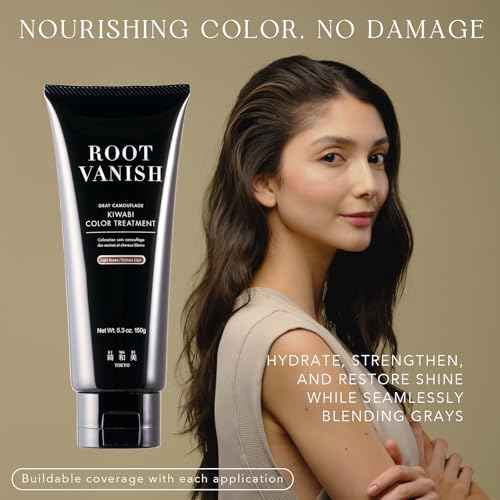 Color Treatment for Gray Coverage ? Subtle, Gradual Semi-Permanent Hair Color ? Hydrating, Sulfate-Free, Ammonia-Free, Vegan Color Depositing with 31 Botanical Extracts (Dark Brown)