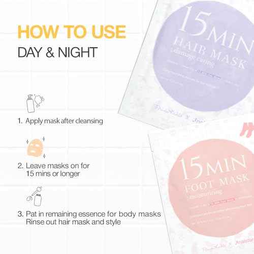 Frida Kahlo 15 Min Pamper Me Kit by Naisture ? Korean Spa and Skincare Kit for Women with Hair, Hand, Foot, Eye, and Face Masks