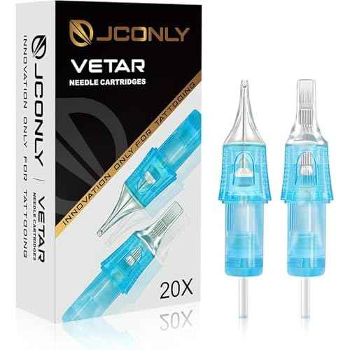 VETAR TATTOO CARTRIDGE NEEDLES - 20Pcs Tattoo Needles #10 Bugpin 3 Round Liner Tattoo Cartridges 1003RLL Tattoo Needles Diameter 0.30mm Long Taper 5.5mm Cartridges