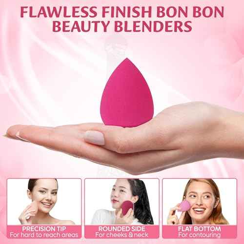 6Pcs Makeup Sponges for Foundation and Blending Powder, Cream and Liquid - Latex Free, Vegan and Super Soft Makeup Blender Beauty Sponges - Multicolored Beauty Blender Sponge Set | Dry & Wet Multi-Use