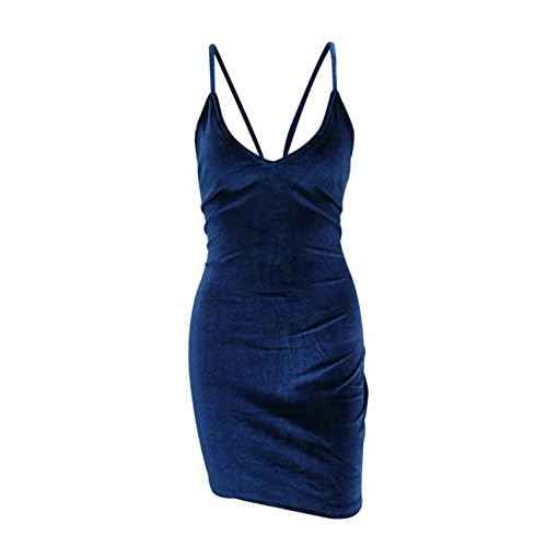 Zyyfly Doramode Women Sexy Club Dress Sleeveless Backless Velvet Mini Clothes Body Tight Dresses