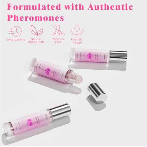 Pheromones Perfumes for Women, Long Lasting Women's Cologne, Pheromone Perfumes Attract Men, Enhanced Scents Women's Perfume, Roller Ball Design, Portable and Fruity