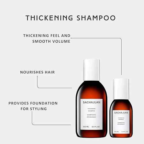 SACHAJUAN Thickening Hair Shampoo, Volumizing, Heat & UV Protectants, Shine & Smooth Volume, Paraben-Free