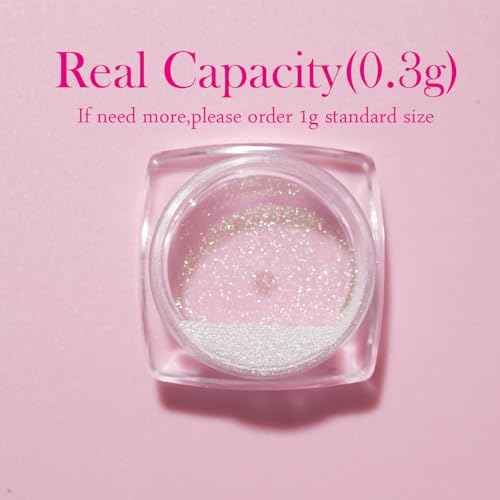 Pretty Diva 0.3g Mermaid Unicorn Chrome Nail Powder, Aurora Iridescent Chrome Powders for Nails, Mermaid Powder for Nails Chrome Mica Powder Manicure Pigment (Unicorn, 0.3g)