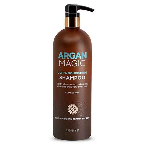 Argan Magic Ultra Nourishing Shampoo - Argan Oil and Antioxidants to Nourish and Restore Damaged and Over-Processed Hair Types | Made in USA, Paraben Free, Cruelty Free (32 oz, 2 Pack)