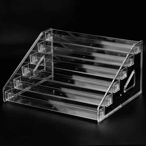 Nail Polish Organizer Clear Acrylic Eyeglasses Display Holder Essential Oil Storage Rack Makeup Stand Tray - 6 Layer