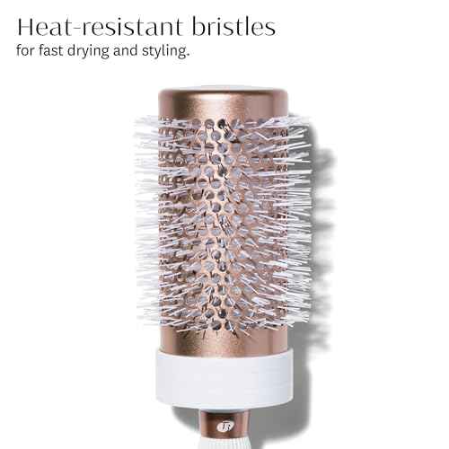 T3 Volume Round Hair Brush Ceramic-Coated Barrel Vented Round Brush for Blow Drying Heat Resistant Bristles