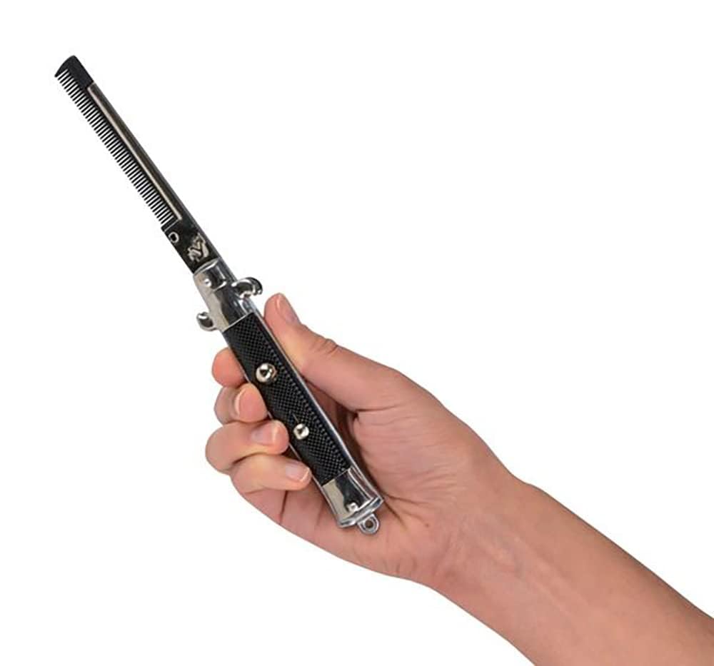 Chochkees 9" Inches Folding Pocket Comb, Stainless Steel (8-Pack)