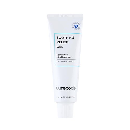 CURECODE Soothing Relief Gel Moisturizer 80ml (2.71 Fl Oz) Korean Skin-Biome Science with Neuromide, Ceramides for Calming, Hydration with Skin Barrier, Pore Refinement, and Gentle for All Ages