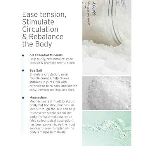 Kerstin Florian Mineral Wellness Soak with Magnesium | Concentrated Bath and Shower Salts to Sooth & Relieve Tired Muscles | Natural Minerals Detoxify The Body & Soften Skin (16 fl oz)