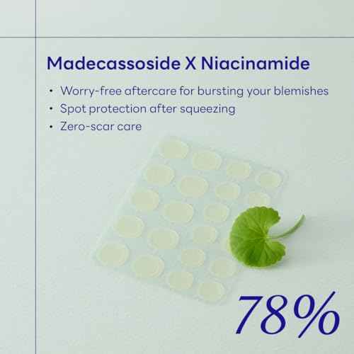 Mediheal Derma Clear Madecassoside Blemish Spot Patch (132 Counts) - Acne Spot Protection, Spot Fast Healing with Madecassoside & Niacinamide