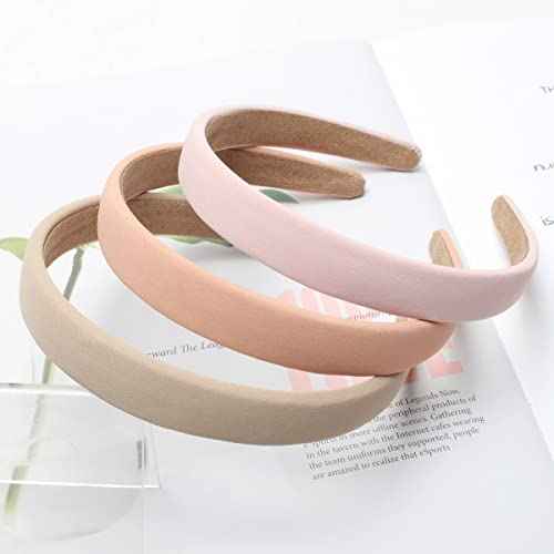 Cuizhiyu Solid Simple Headbands for Women 0.7inch Plain Soft Cloth Head Band No Slip Fashion Girls Pink Hair Bands Cute Hair Hoops hair Accessories Pack of 6¡¦