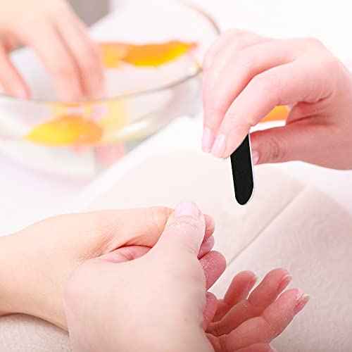 300 Pack Mini Nail File Bulk(180/240 Grit), Disposable Nail Files Double Sided Emery Boards Home or Professional Manicure Tools(Black)