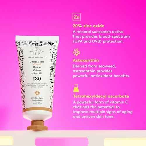 Drunk Elephant Umbra Sheer Mineral Cream (SPF 30) Mineral Sunscreen - Clean Clinical Skincare - Cruelty-Free - Dermatologist-Tested - Free of Essential Oils, Silicones, and Fragrance