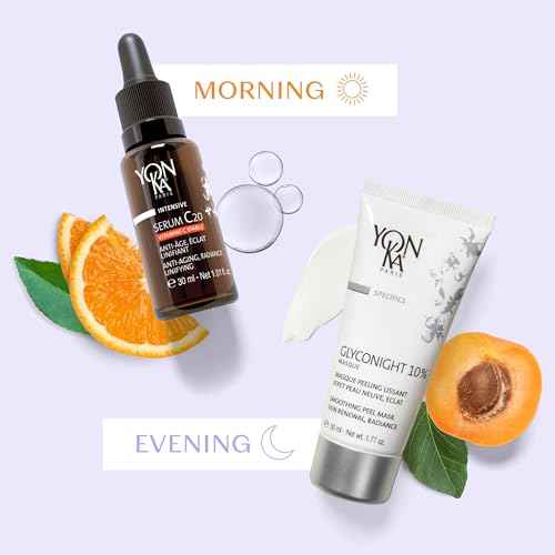 Yon-Ka Glyconight 10% Peel Masque Anti-Aging Face Mask, Skin Renewal for Wrinkles and Pore Reduction with Glycolic Acid