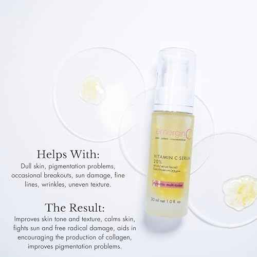 emerginC 20% Vitamin C Facial Serum - Extra Strength Micro-Encapsulated Spheres to Help Address Visible Signs of Aging (1 Ounce, 30 ml)