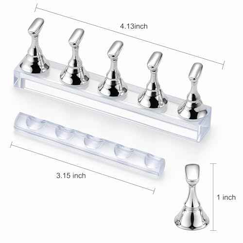 Nail Art Tools Set ? 15pcs Nail Brushes, 5pcs Dual-Ended Dotting Pens, Nail Stand & Holder Kit with Brush Rack, Tweezers & Double-Sided Tape for DIY Nail Design & Press On Nails