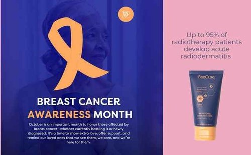 BeeCure Radiation Relief & Laser Burn Cream, 2 Fl Oz, Post-Procedure Care with Buckwheat Honey, Helps Calm Skin after Aesthetic Procedures & Sunburn, Clinically Tested Safe for Sensitive Skin