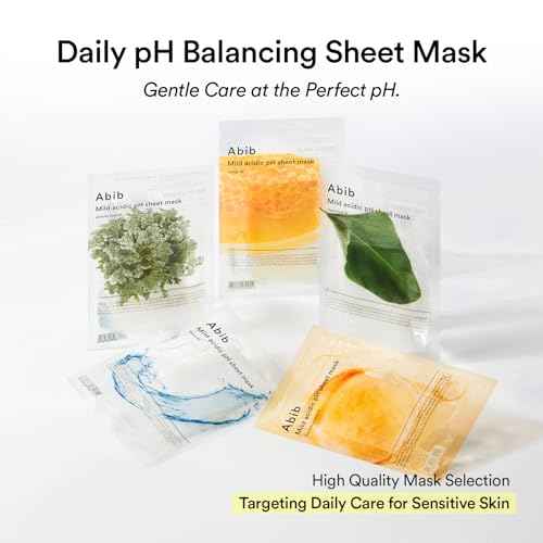 Abib Mild acidic pH sheet mask Glutathiosome fit (10 Sheets) | Face Mask for Glass Glow Skin, Glutathione and Niacinamide, Improves Dark Spots & Revitalize Dull Skin, Korean Skin Care