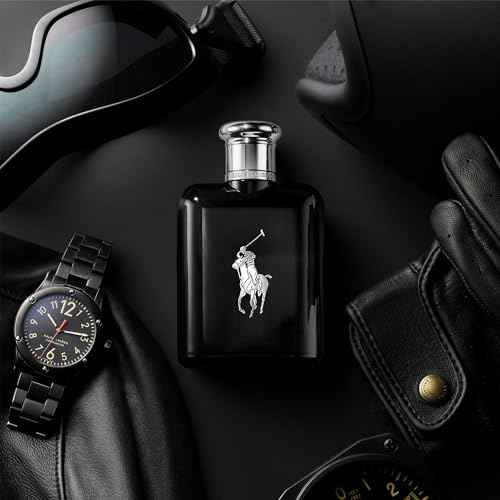 RALPH LAUREN FRAGRANCES - Polo Black - Eau de Toilette - Men's Cologne - Woody & Fresh - With Patchouli, Sandalwood, and Mandarin - Medium Intensity