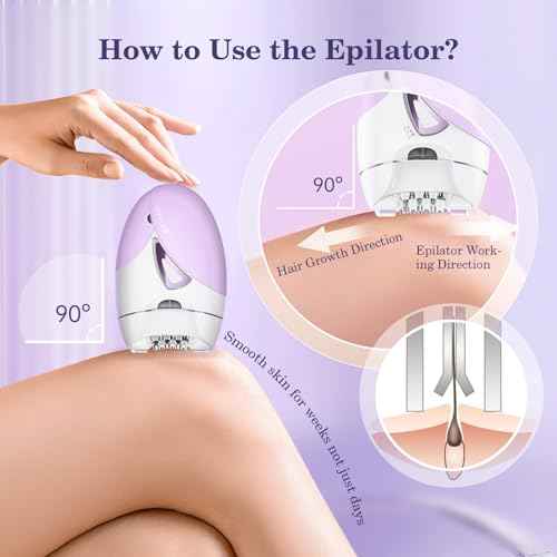Epilators, 2-Speed Painless Smooth Glide Epilator for Women, Cordless Rechargeable Facial Hair Removal Epilator, Hair Removal Device for Women's Face Legs Bikini Area Arms Legs