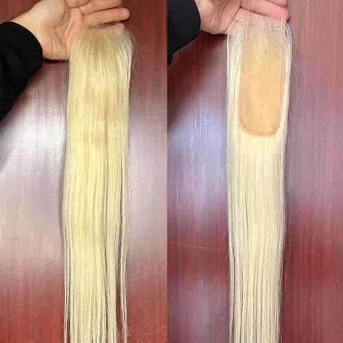 2x6 Long Deep Parting HD Swiss Lace Melt Skin Lace Closure Raw Hair Materials Straight Style Much Fuller with Natural Hair Line Human Hair Natural Black Color (14inch, HD 2x6 613 lace closure)