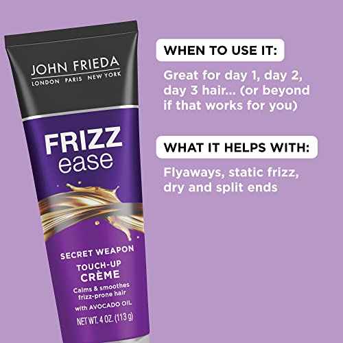 John Frieda Frizz Ease Secret Weapon Touch-Up Cr?me, Smoothing Cream for Flyaways, Frizz-Free & Split Ends, Infused with Avocado Oil to Seal in Moisture and Eliminate Flyaways, 1 Oz, Pack of 24