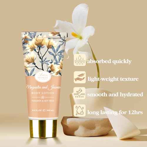 Home Spa Gift Basket, Bath Spa Kit for Women, with Body Lotion, Shower Gel, Bubble Bath, Body Scrub, Bath Salt, Bath Bomb, Bath Gift Set for Mother, Wife Her, with Magnolia and Jasmine Scent