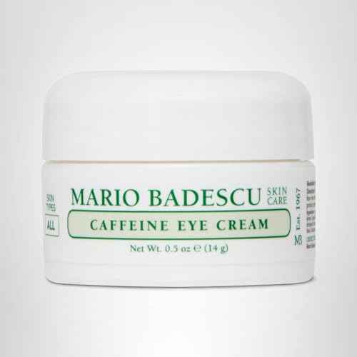 Mario Badescu Caffeine Eye Cream for All Skin Types | Visibly Decreases Dark Circles and Under Eye Bags, Formulated with Caffeine & Squalane, 0.5 Oz (Pack of 1)