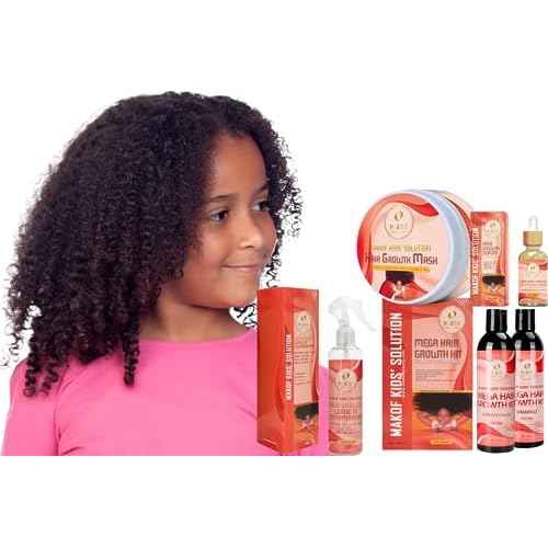 Kid¡¯s Hair Growth Set. Shampoo & Conditioner with black castor oil, Wheat Protein, Argan, Jojoba, Aloe Vera, , Mask Treatment and Leave-in, Sulfate Paraben Free, No harsh chemicals.