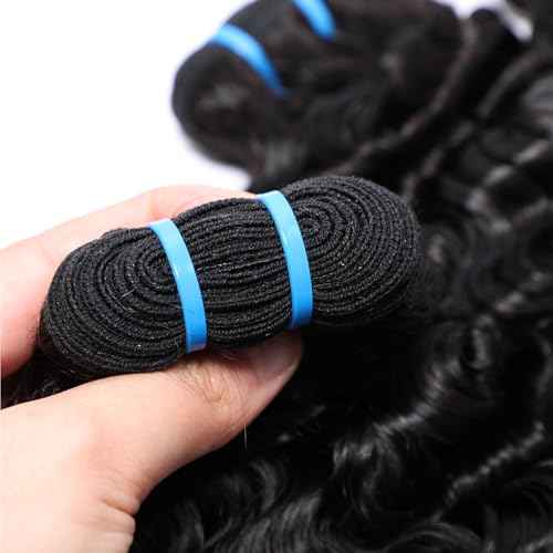 Lemoda Burmese Curly Bundles Human Hair 16 16 16 Inch 100% Unprocessed Virgin Weave 3 Bundles Real Human Hair Extensions 14A Raw Burmese Curly Human Hair Bundles for Black Women Natural Black