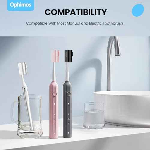 Aluminum Alloy Toothbrush Head Cover/Cap/Protector Case,Travel Toothbrush Covers Long-lasting Toothbrush Head Caps for Most Electric/Manual Brushes, 2 Count -Silver+Pink