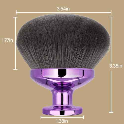 Extra Large Body Makeup Brush For Self Tanner, Leg Makeup &Bronzer Blend,90 mm Wide-headed Kabuki Brush Provides More Even &Pretty Application, Sunscreen Face& Back Makeup Brush, Wet&Dry Use- Purple