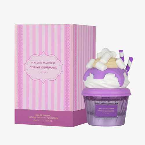 Lattafa Mallow Madness Eau de Parfum Give Me Gourmand Collection, Sweet Gourmand Fragrance, Marshmallow & Vanilla, Spray Form, 75ml, Long-lasting