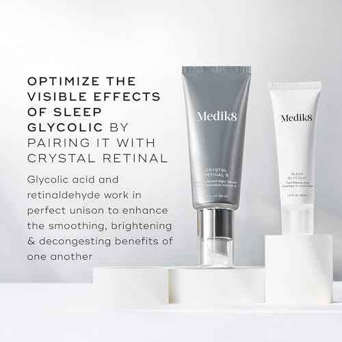 Medik8 Sleep Glycolic - Exfoliating Glycolic Acid At Home Face Peel - Night Cream for Face - Night Peel with Glycerin and Korean Clover - 1.0 oz