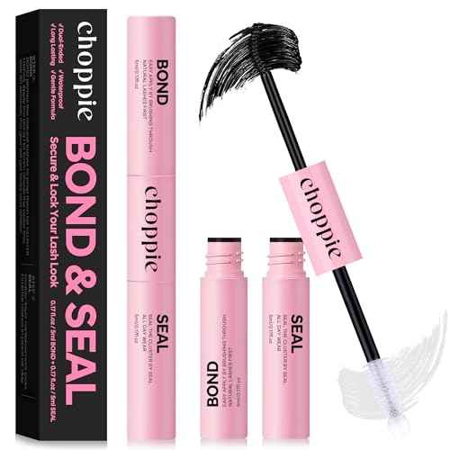 Choppie Lash Cluster Glue (0.17 fl.oz), 2-in-1 Super Strong Hold and Long Lasting 48-72 Hours Lash Glue for Eyelash Clusters, Quick Drying Waterproof Professional Eyelash Extension Adhesive