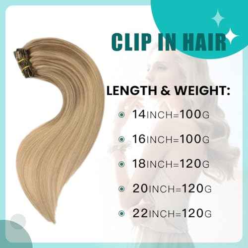 SURNEL Clip in Extensions Human Hair Balayage Golden Brown to Caramel Blonde Clip in Hair Extensions 14 Inch 6pcs 100g(#10/27/27,14'')