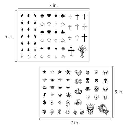 Los Vatos Finger and Face Temporary Tattoos - Chicano Cholo Chola Finger Tattoos For Men and Women. Small Cross, teardrop, Gangsta Tears, Thug Prison Fake Tattoos for Halloween, Tatuajes Temporales