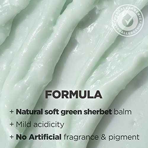 Soft Reset Green Cleansing Balm - Vegan Gentle Makeup Remover Sherbet Cleanser - Milky Oil Based Cleanser - Tea Tree Extract & Jojoba Oil - Hypoallergenic for Sensitive Skin, 3.38oz.