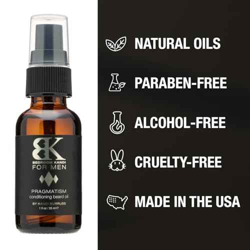Bedroom Kandi for Men by Kandi Burruss Pragmatism Beard Oil | Natural Mens Beard Oil with Argan Oil and Hemp Seed Oil - Beard Softener, Conditioner & Moisturizes Skin | 1 Fl Oz