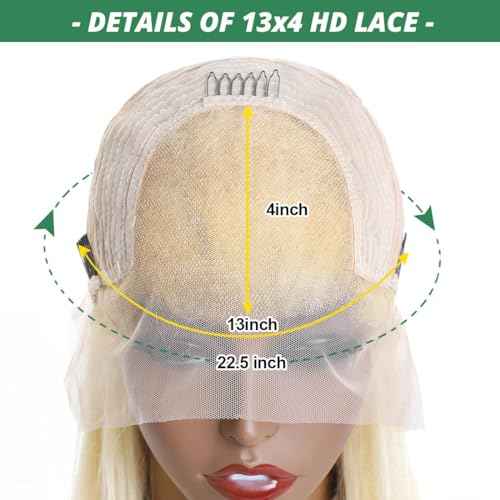Sweetie 22 Inch 613 13x4 Lace Front Wig Human Hair 200% Density 12A Blonde Wig Human Hair Body Wave Lace Front Wigs Human Hair for Women HD Lace Glueless Wigs Human Hair Pre Plucked