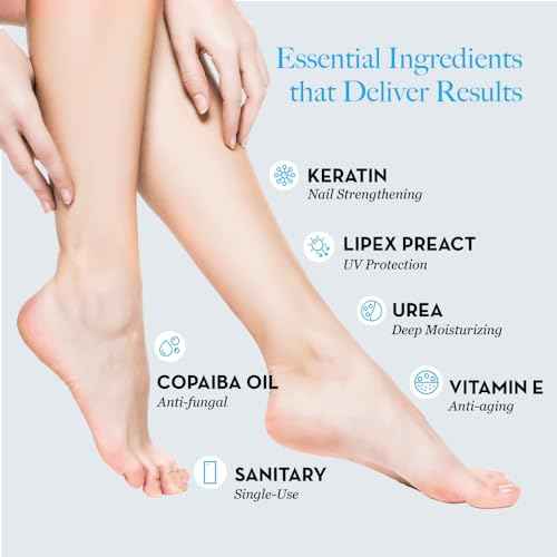 Bodipure All-In-1 Moisturizing Foot Mask | Keratin & Vitamin E Foot Mask for Dry Cracked Feet, Callus & Heel Softening | Easy-to-Use Pedicure Foot Repair | Chemical-free Feet Treatment | 50 Pairs