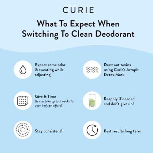 Curie Natural Deodorant for Women - Original Stick Variety Pack - Coconut Nectar, Orange Neroli, and White Tea - Aluminum Free, Clean, Sustainable, Vegan, Paraben Free (3pk)